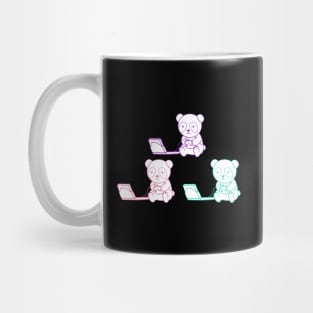 Gaming Panda Tricolor Contour Mug